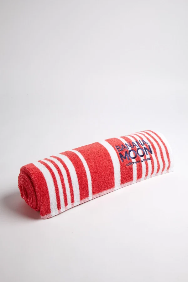Banana Moon Serviette De Plage Rayée Corail HYGIE TOWELY 1
